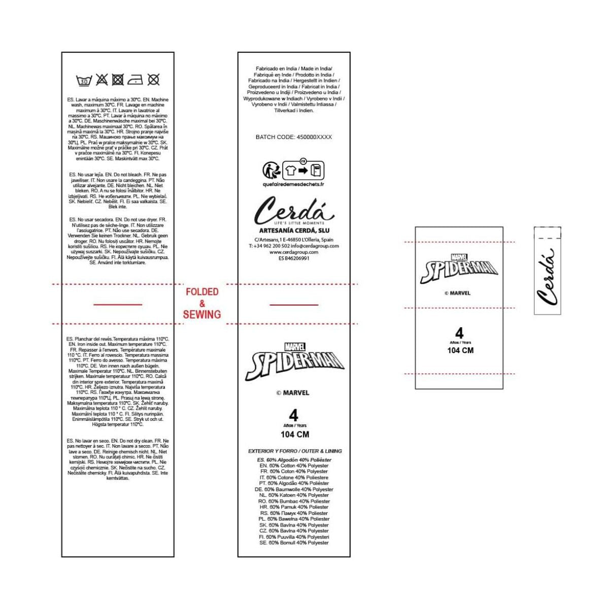 Παιδικό Φούτερ με Κουκούλα Spider-Man Κόκκινο