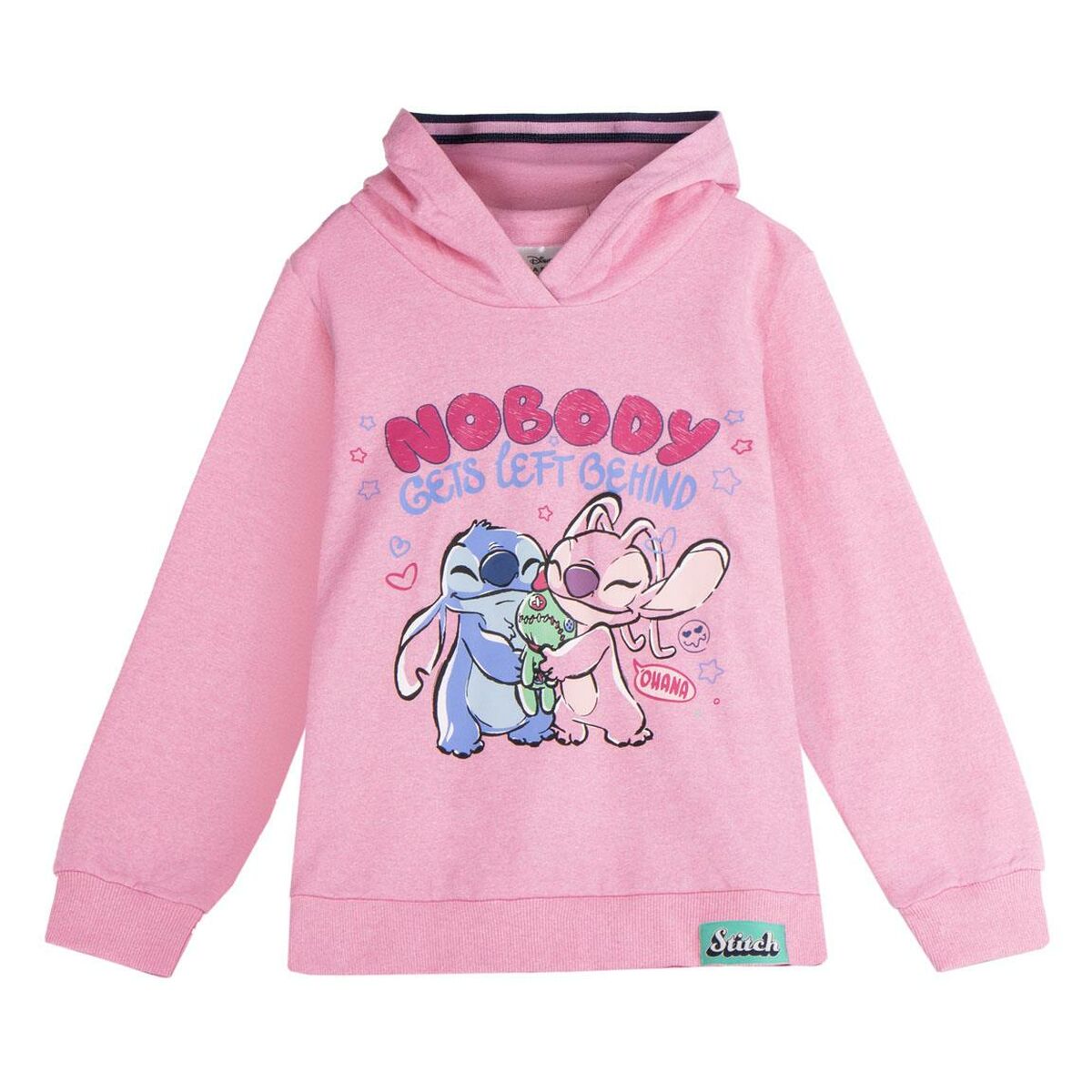 Φούτερ με Κουκούλα για Κοριτσάκι Stitch Ροζ