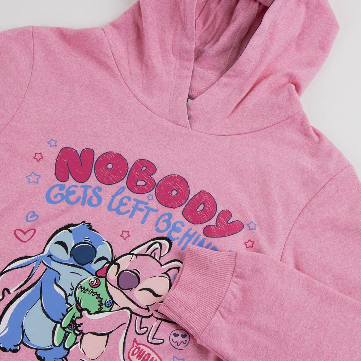 Φούτερ με Κουκούλα για Κοριτσάκι Stitch Ροζ