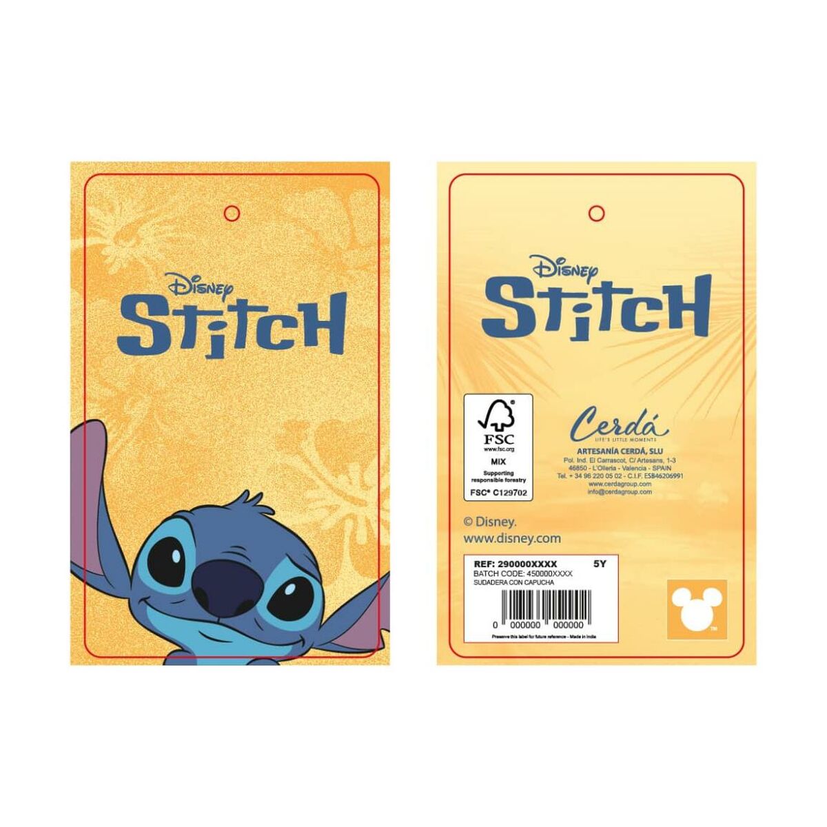 Φούτερ με Κουκούλα για Κοριτσάκι Stitch Ροζ