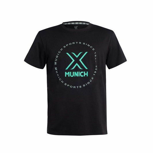 Kοντομάνικο Aθλητικό Mπλουζάκι Munich Μαύρο