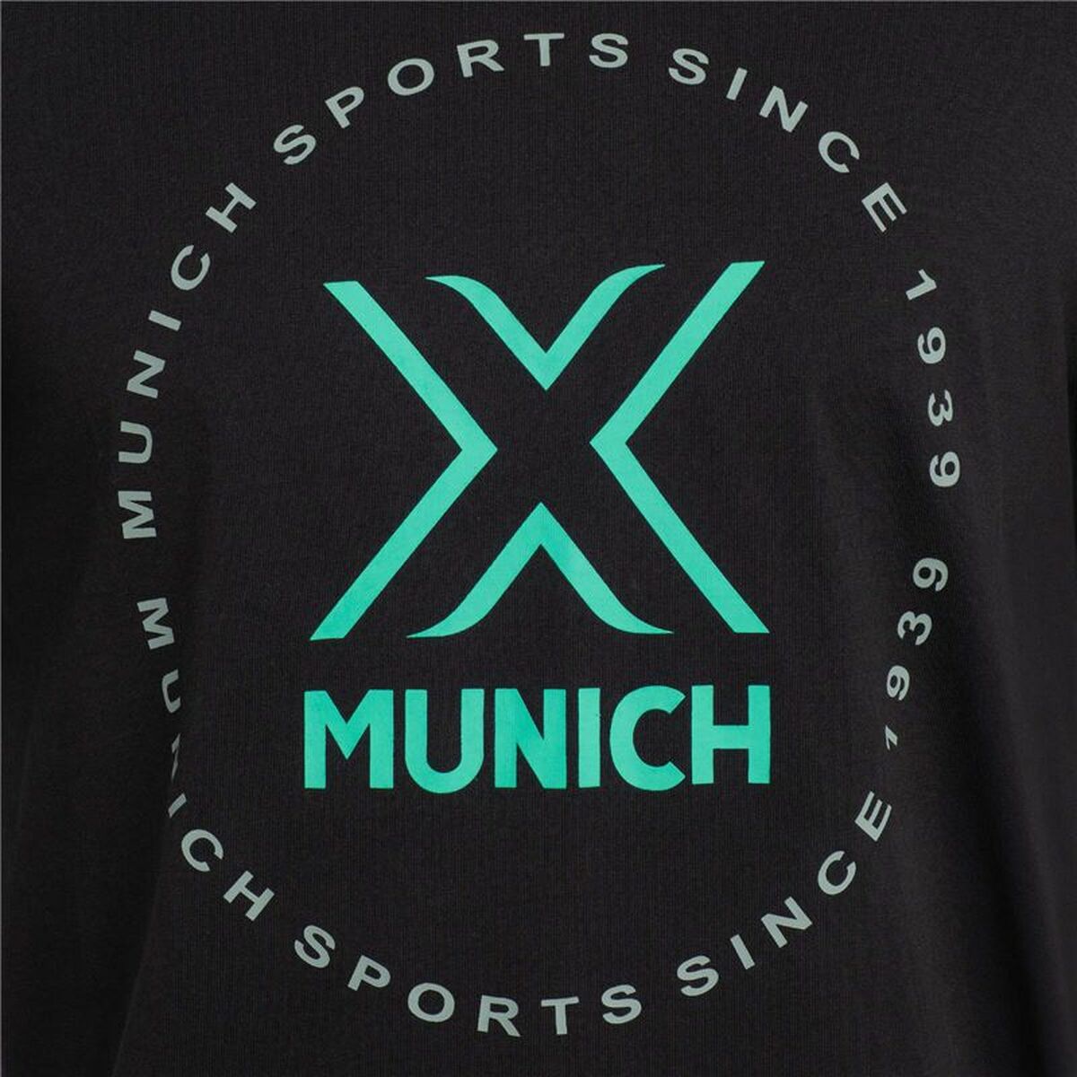 Kοντομάνικο Aθλητικό Mπλουζάκι Munich Μαύρο