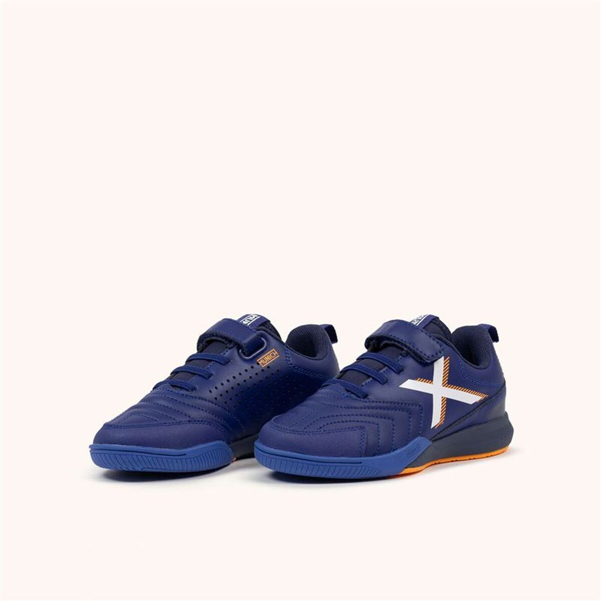 Παπούτσια Ποδοσφαίρου Σάλας για Παιδιά Munich Rondito Kid Elastic Laces Μπλε
