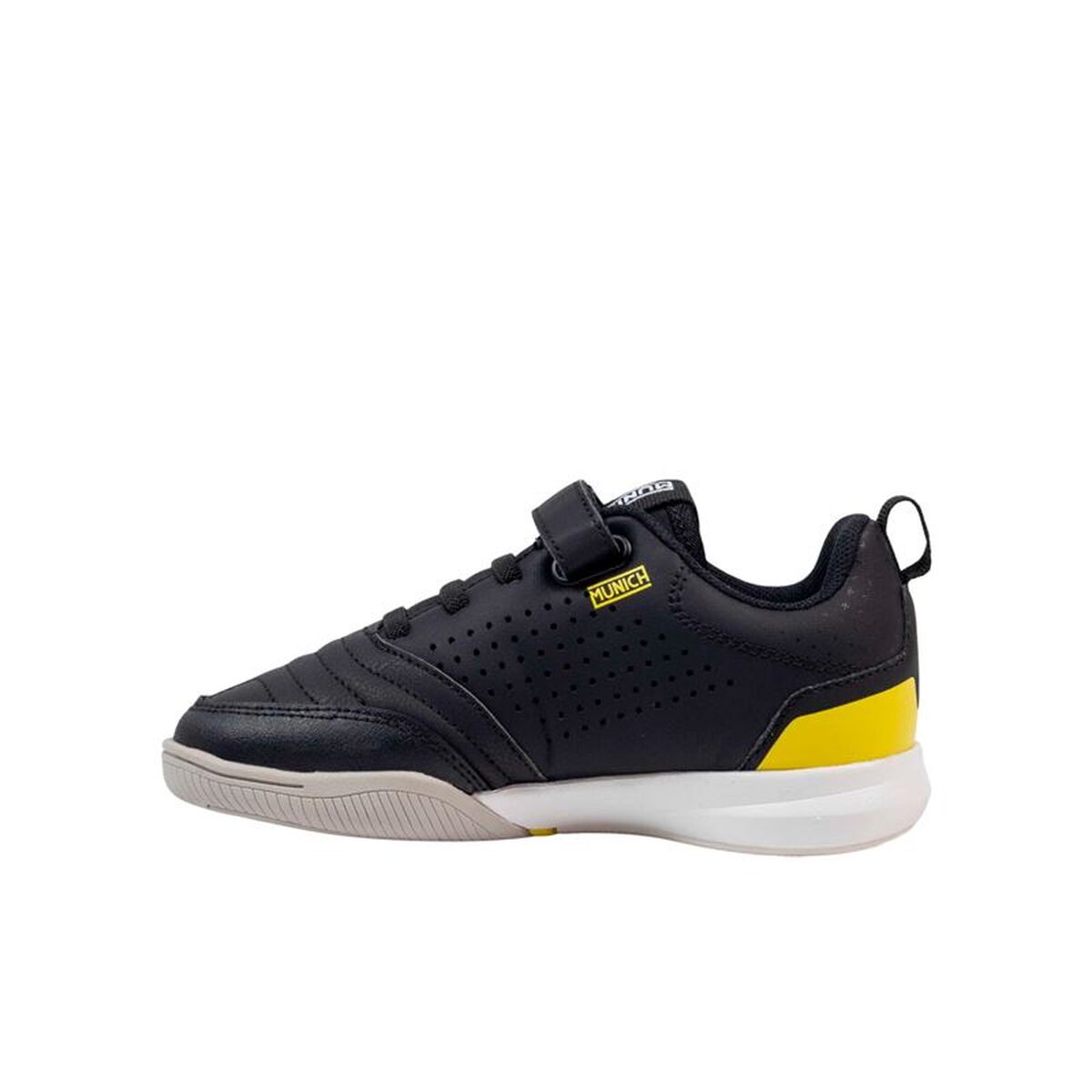 Παπούτσια Ποδοσφαίρου Σάλας για Παιδιά Munich Rondito Kid Elastic Laces Μαύρο