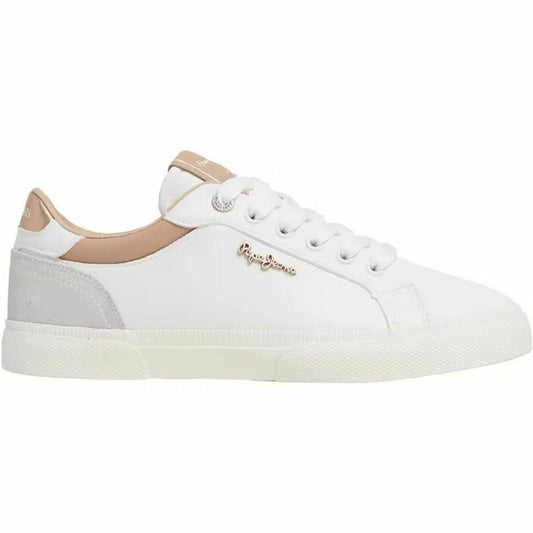 Γυναικεία Αθλητικά Παπούτσια Pepe Jeans Kenton Court Golden Λευκό