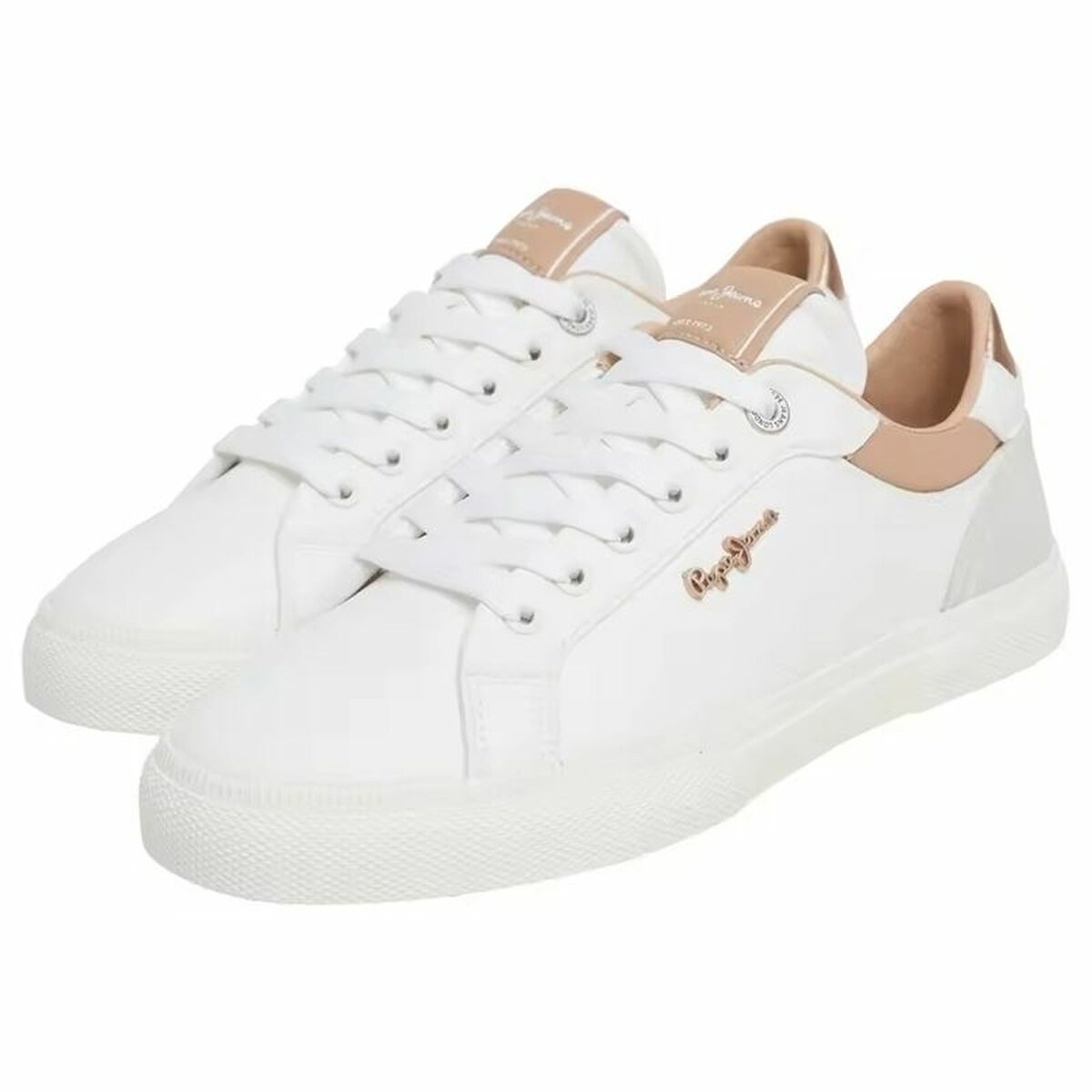 Γυναικεία Αθλητικά Παπούτσια Pepe Jeans Kenton Court Golden Λευκό