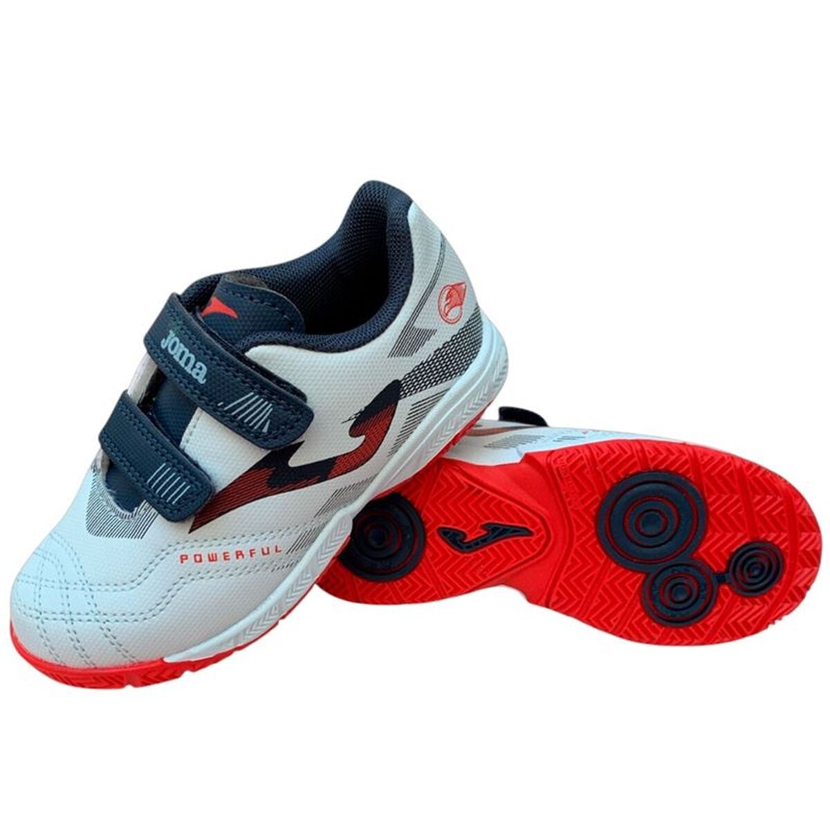 Παπούτσια Ποδοσφαίρου Σάλας για Παιδιά Joma Sport Powerful 2505 Λευκό