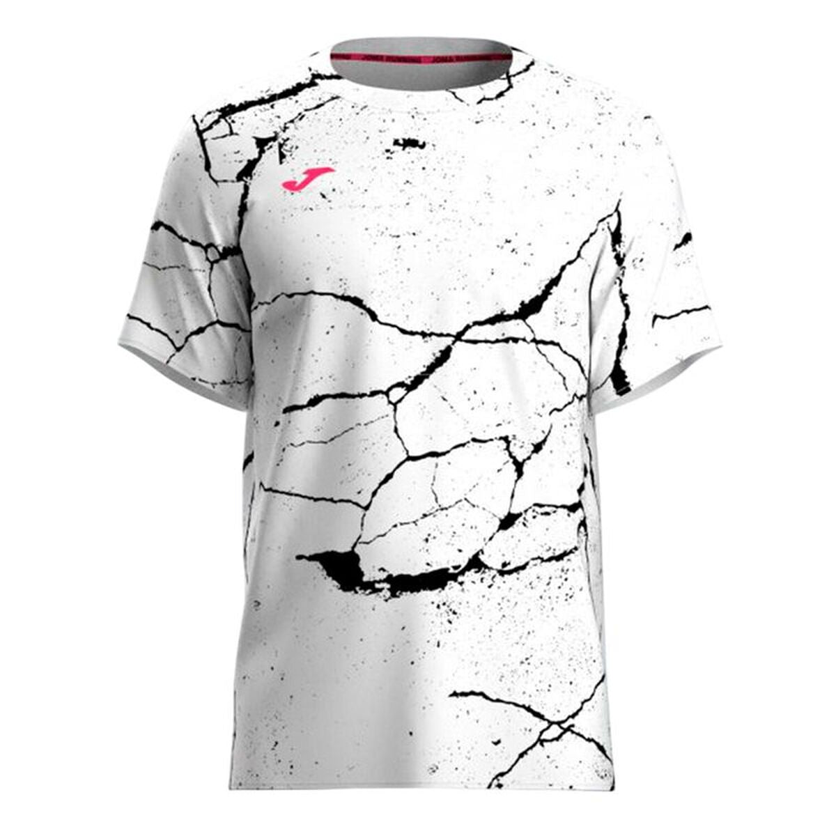 Ανδρική Μπλούζα με Κοντό Μανίκι Joma Sport R-Night Pro Λευκό Μαύρο
