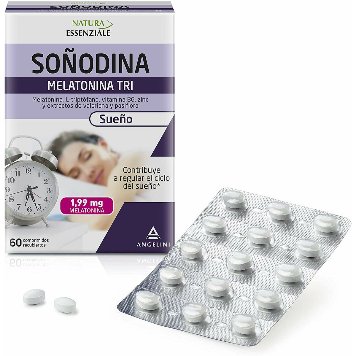 Συμπλήρωμα αϋπνίας Natura Essenziale Soñodina Calm Μελατονίνη 60 Μονάδες