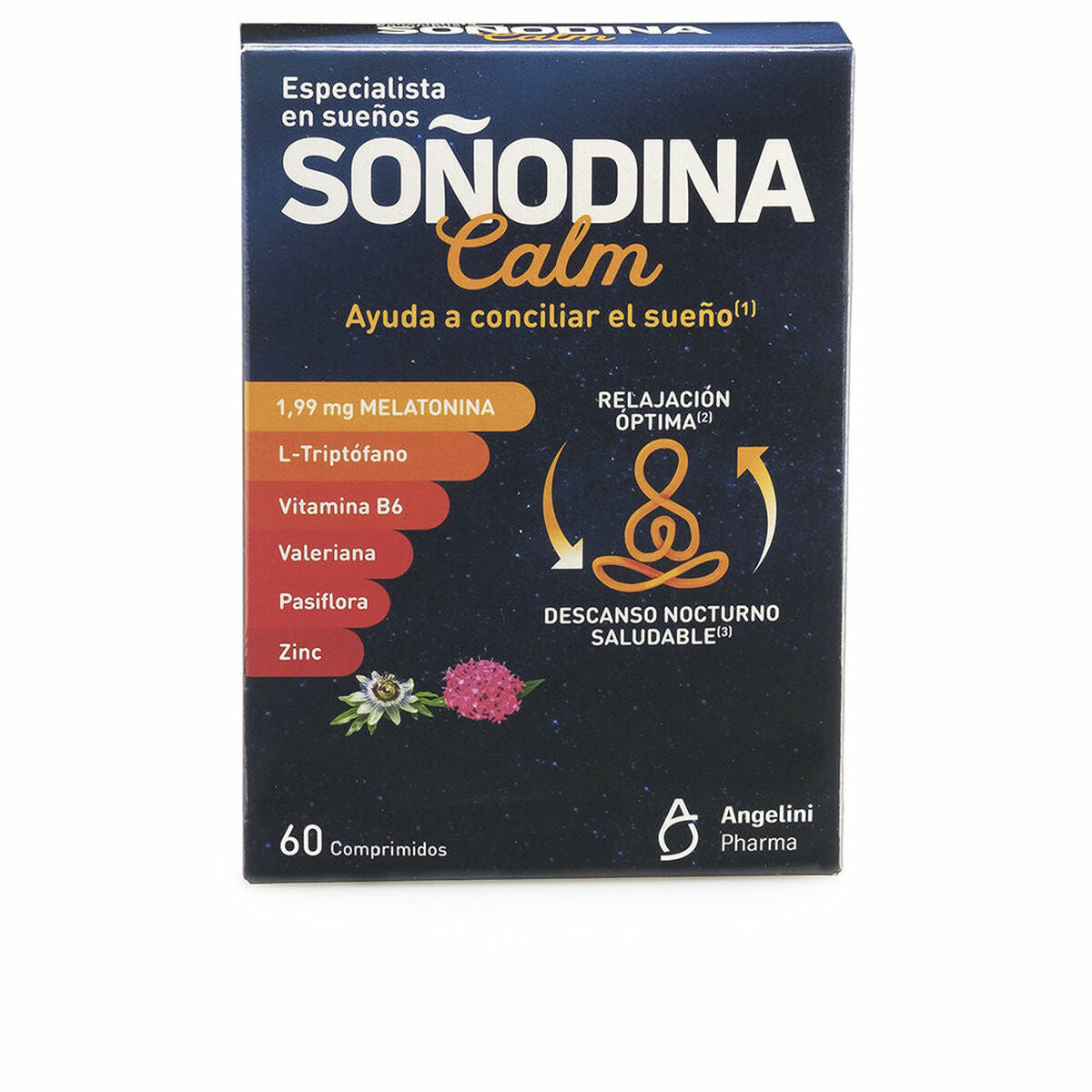 Συμπλήρωμα αϋπνίας Natura Essenziale Soñodina Calm Μελατονίνη 60 Μονάδες