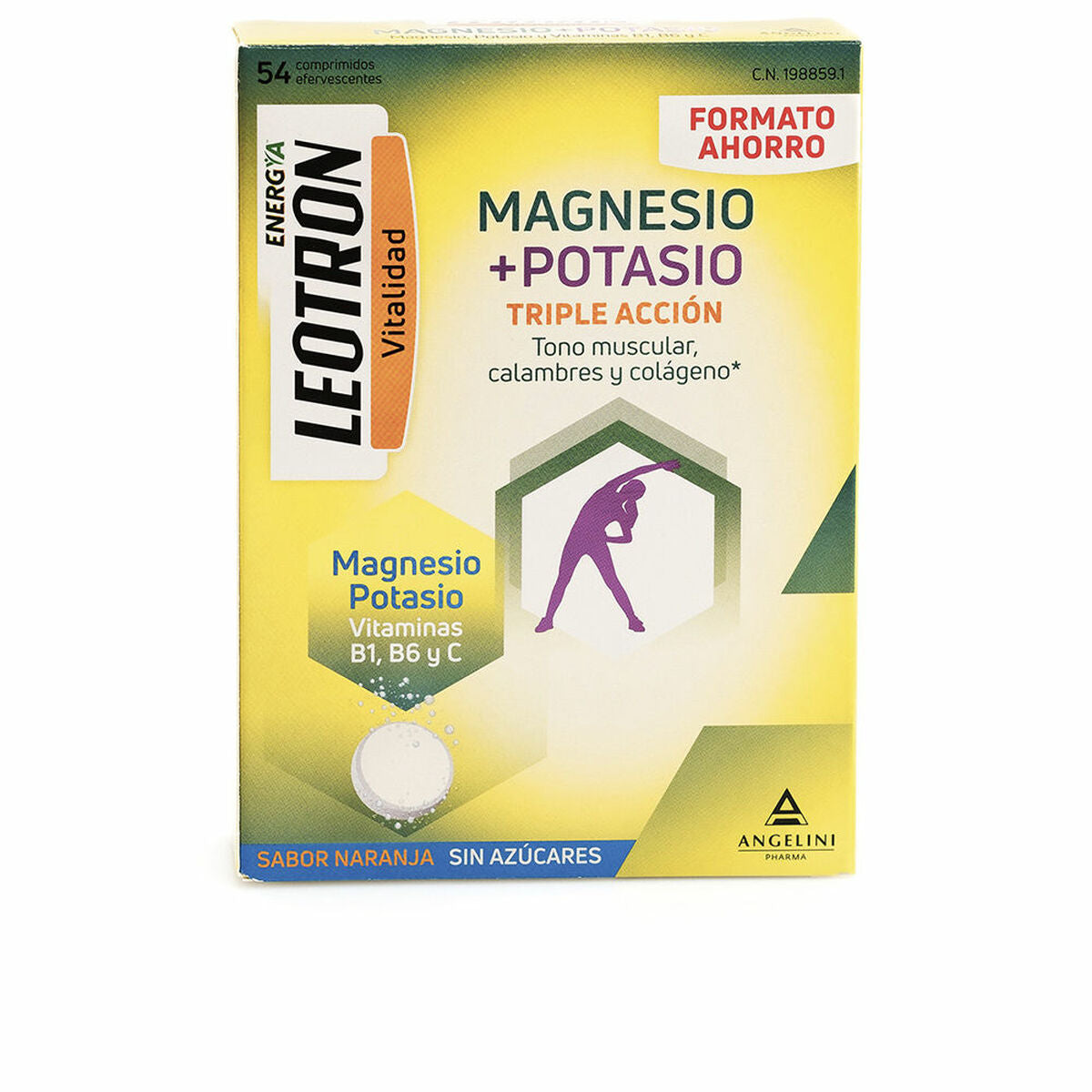 Συμπλήρωμα Διατροφής Leotron Energía Magnesio Potasio Μαγνήσιο Κάλιο 54 Μονάδες