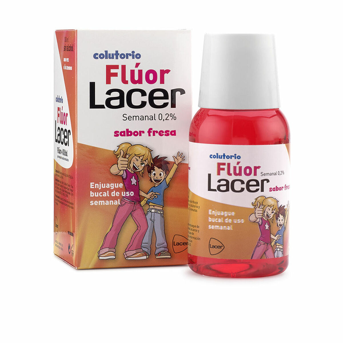 Στοματικό Διάλυμα Lacer Flúor 100 ml Junior Φθόριο Φράουλα