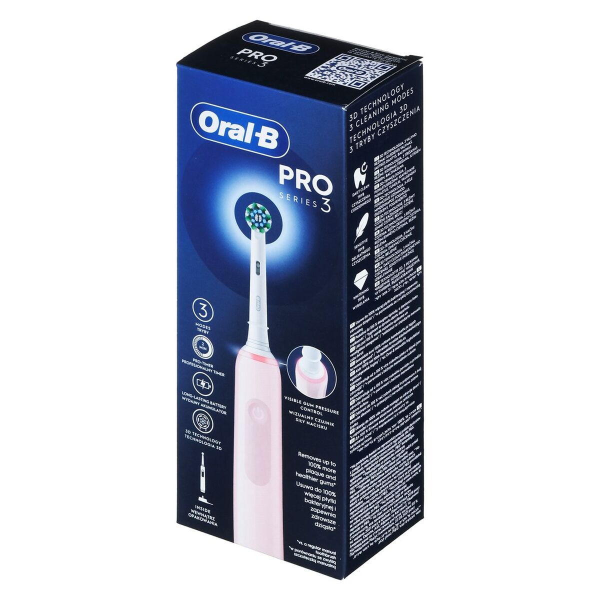 Ηλεκτρική οδοντόβουρτσα Braun PRO3 Pink