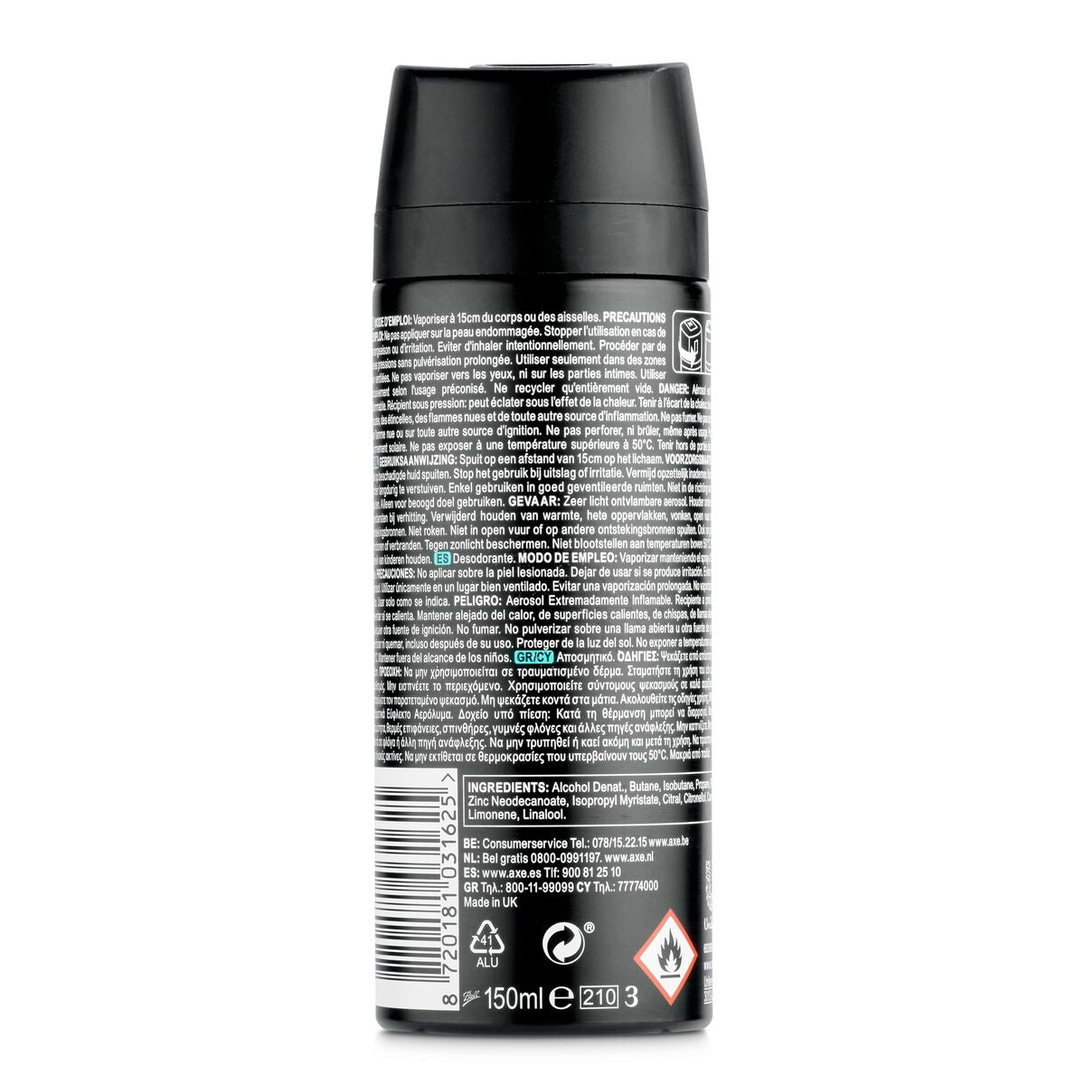 Αποσμητικό Spray Axe Apollo 150 ml 3 Τεμάχια