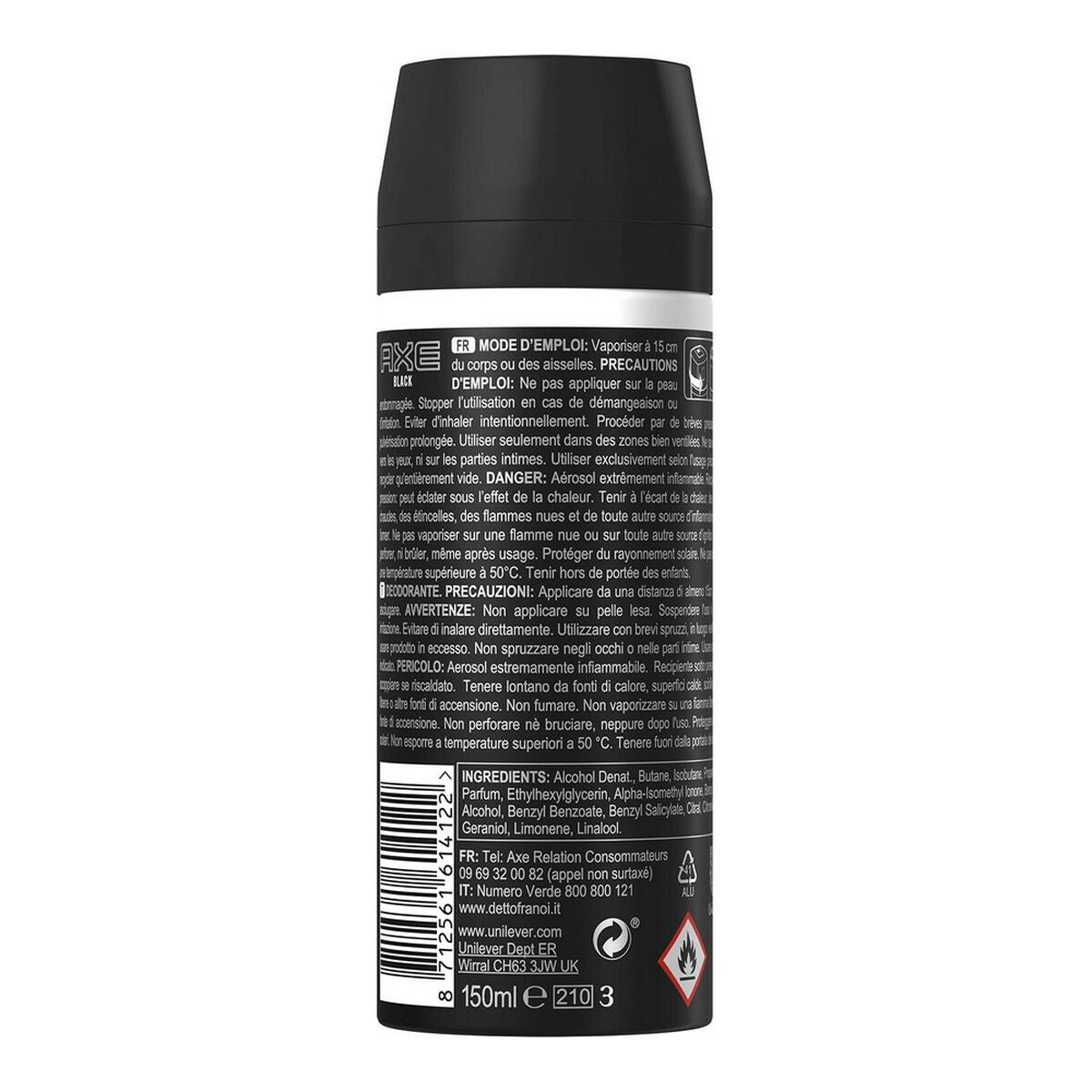 Αποσμητικό Spray Axe Black black 150 ml