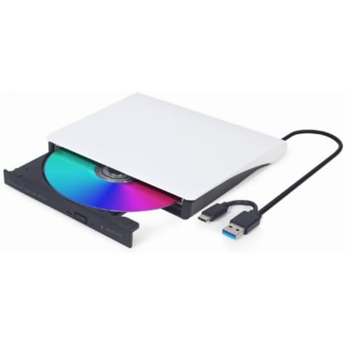 Εξωτερική Συσκευή Εγγραφής GEMBIRD DVD-USB-031-BW DVD-R 8x, DVD-R DL 8x, DVD-RW 8x, DVD-ROM 8x, DVD-RAM 5x, DVD+R 8x, DVD+R DL 8
