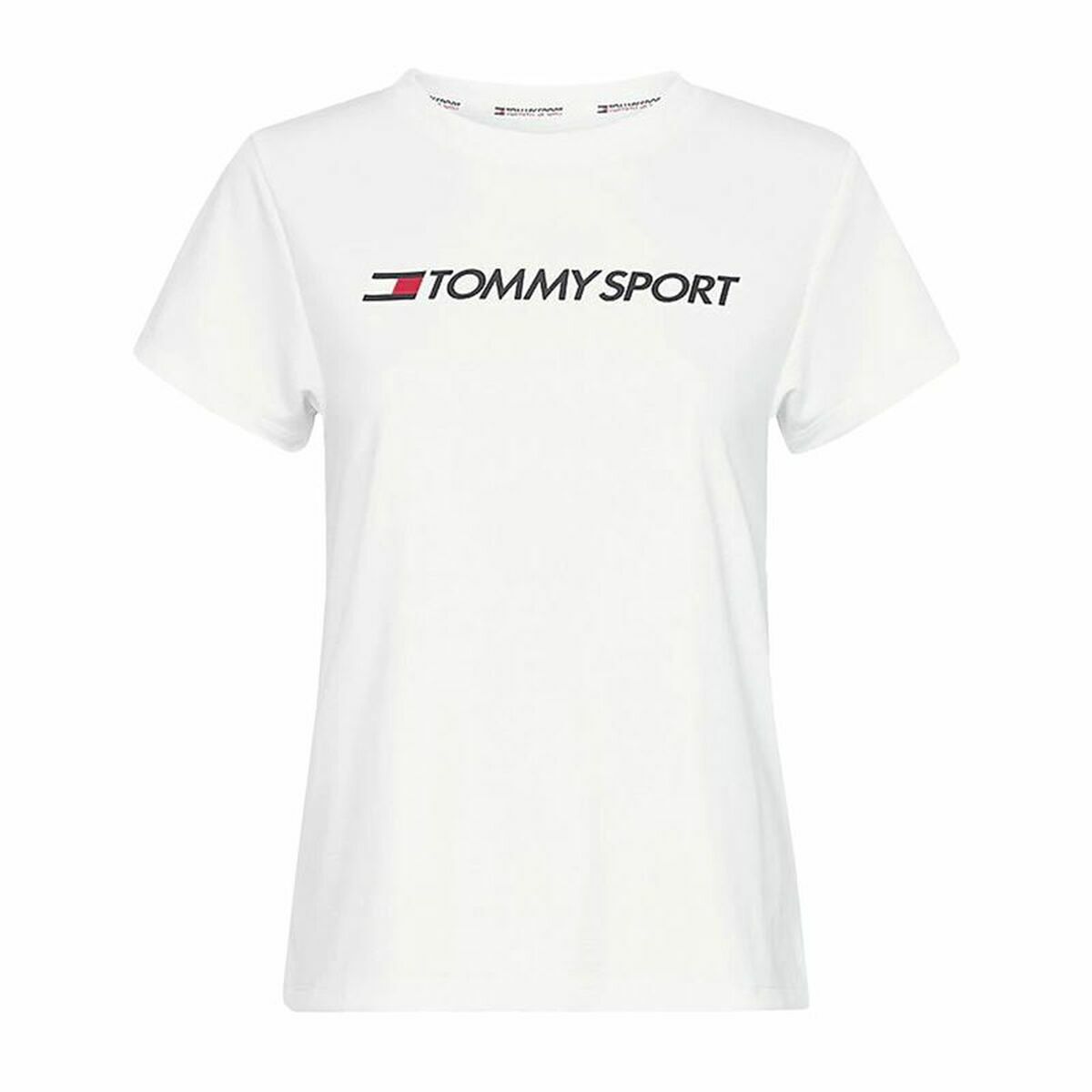 Ανδρική Μπλούζα με Κοντό Μανίκι Tommy Hilfiger Logo Chest Λευκό