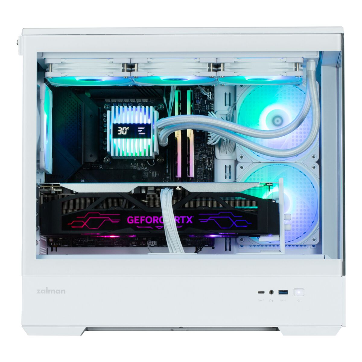 Κουτί Μέσος Πύργος ATX Zalman P30 V2 Λευκό