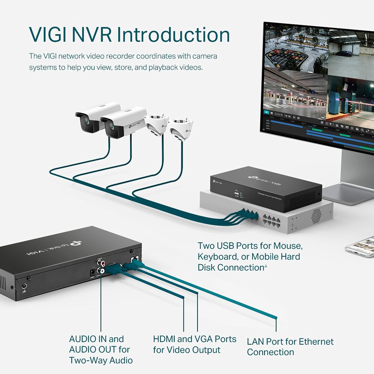 Βίντεο Recorder Δικτύου TP-Link VIGI NVR1004H 10 TB