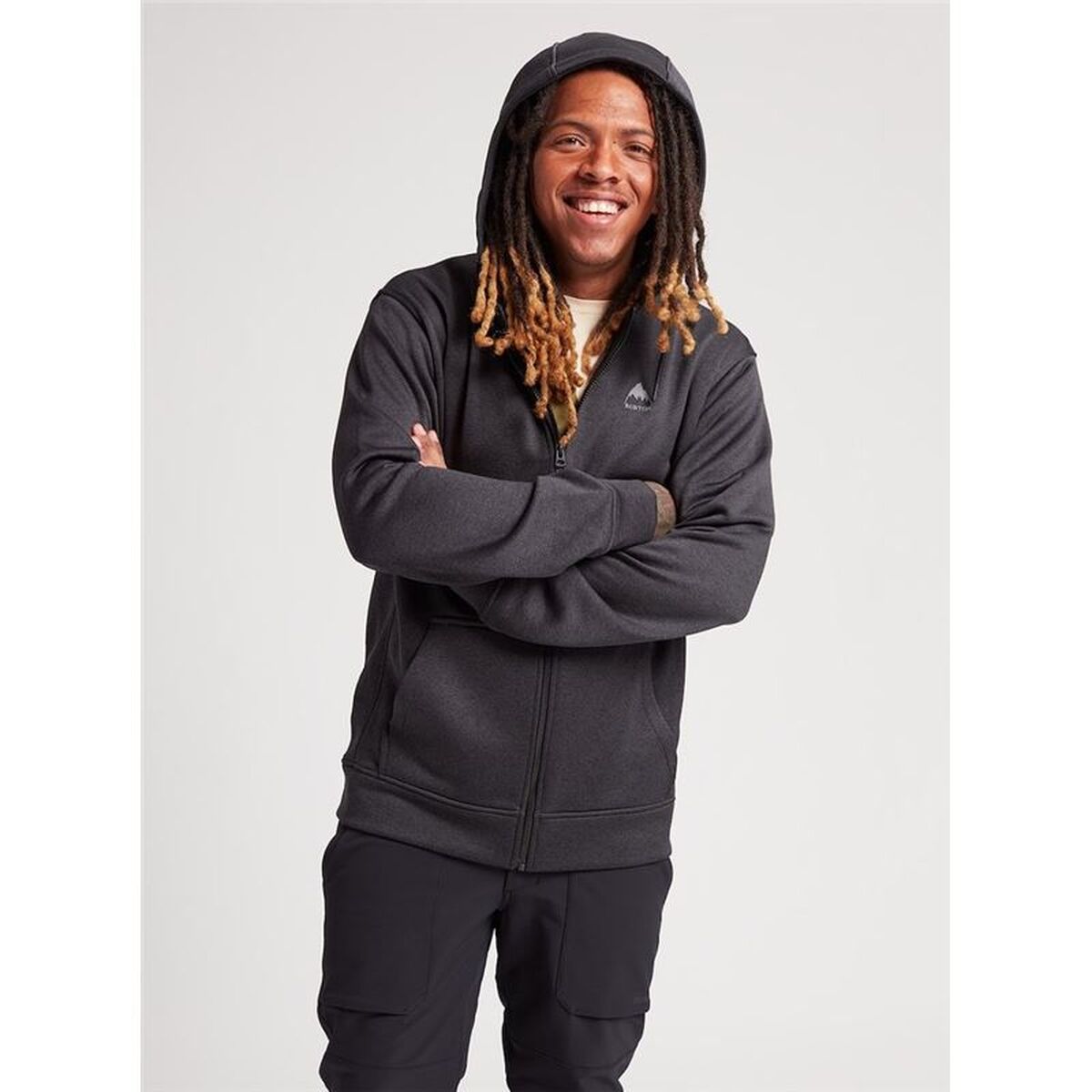 Ανδρικό Φούτερ με Κουκούλα Burton Oak Full-Zip Μαύρο