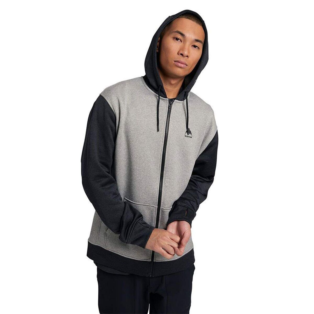 Ανδρικό Φούτερ με Κουκούλα Burton Oak Full-Zip Μαύρο