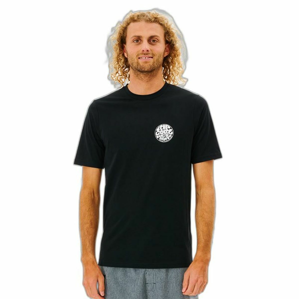 Μπλουζάκι Rip Curl Icons Of Surf Μαύρο Άντρες