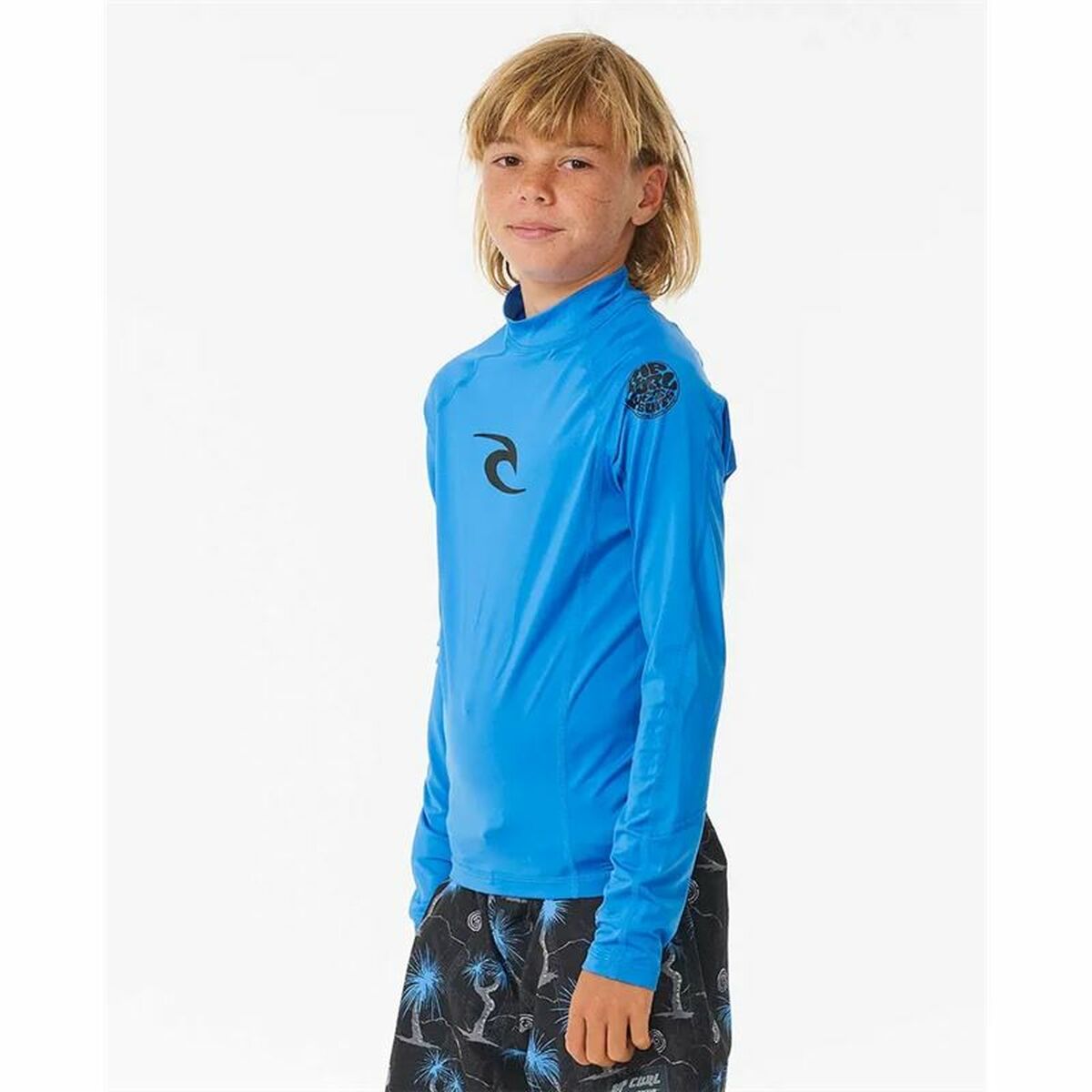 Μπλουζάκι για μπάνιο Rip Curl Wave Upf L/S Μπλε