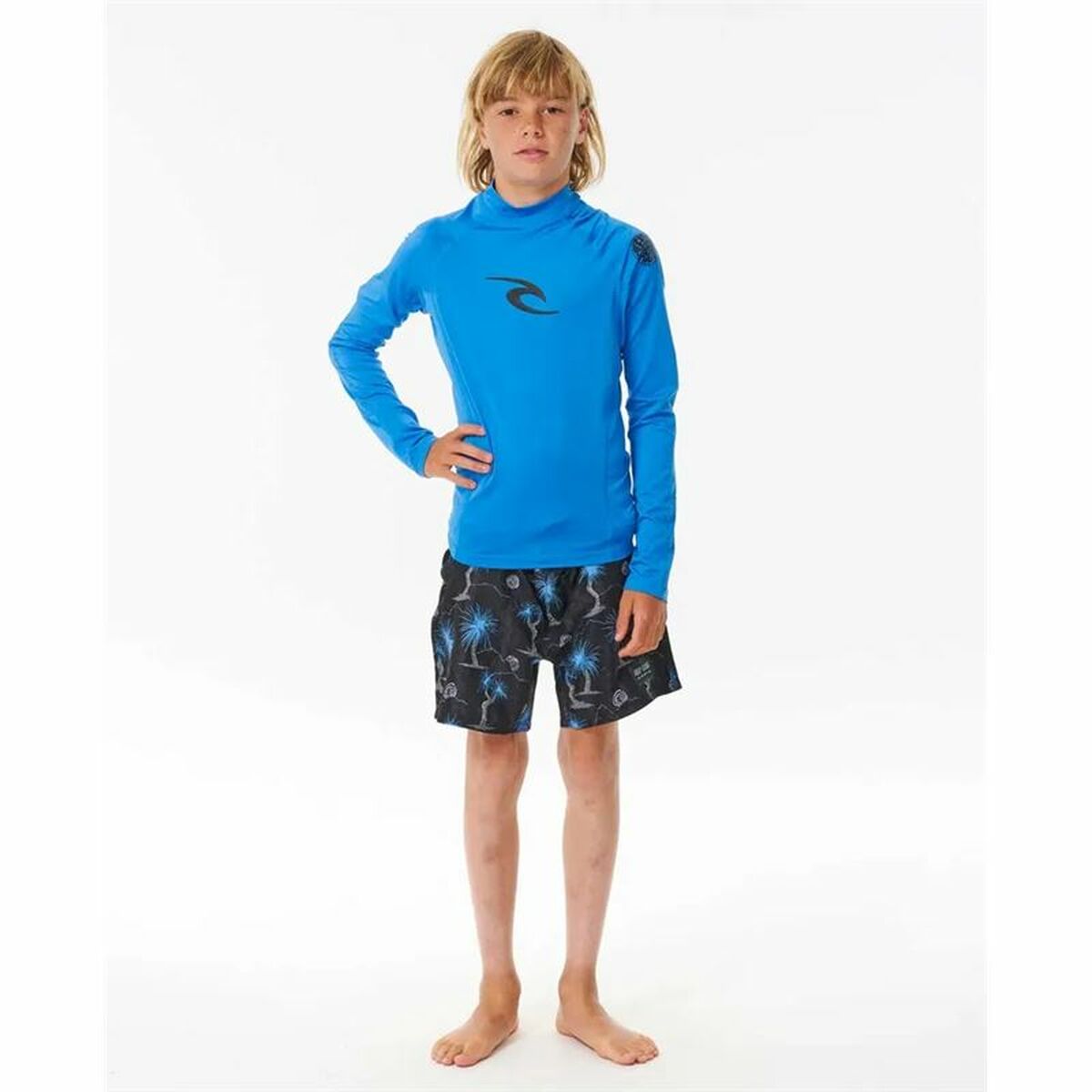 Μπλουζάκι για μπάνιο Rip Curl Wave Upf L/S Μπλε