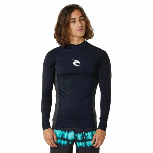 Μπλουζάκι για μπάνιο Rip Curl Waves pf Μαύρο