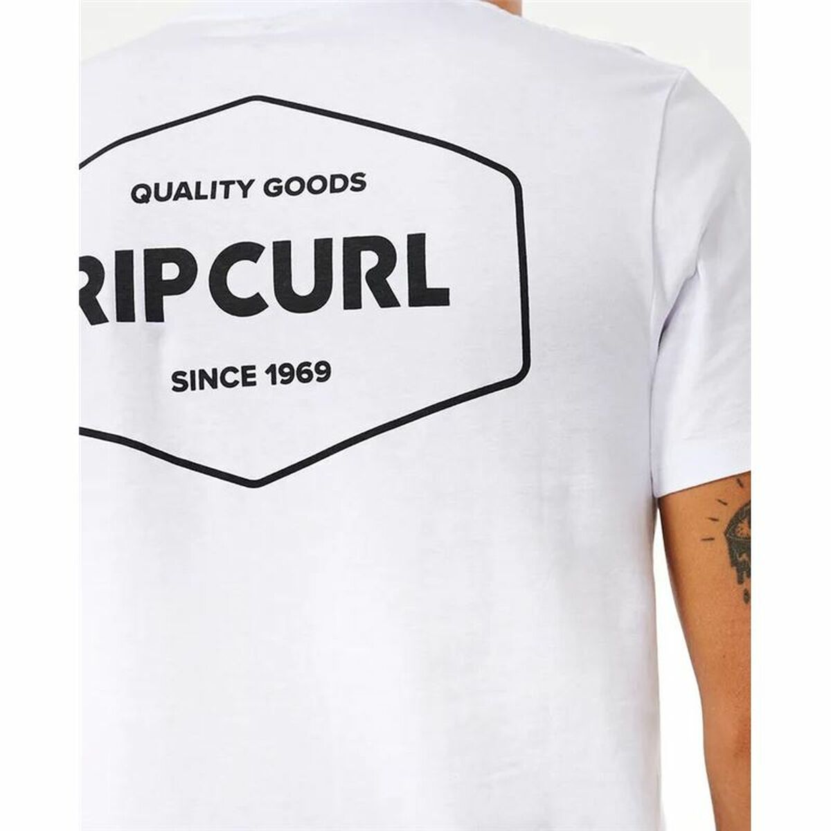 Ανδρική Μπλούζα με Κοντό Μανίκι Rip Curl Stapler Λευκό