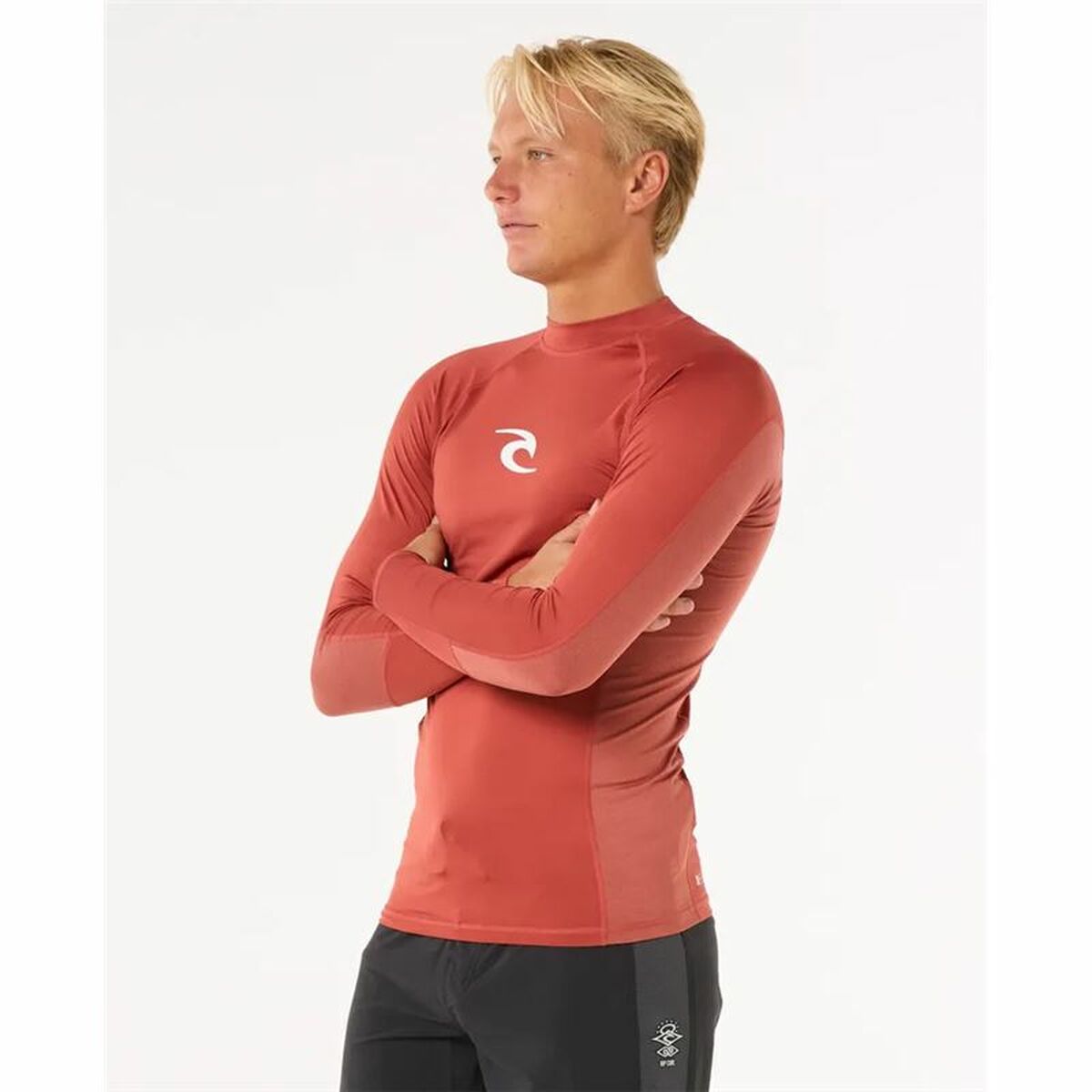 Μπλουζάκι για μπάνιο Rip Curl Waves Upf Perf L/S Κόκκινο Σέρφινγκ