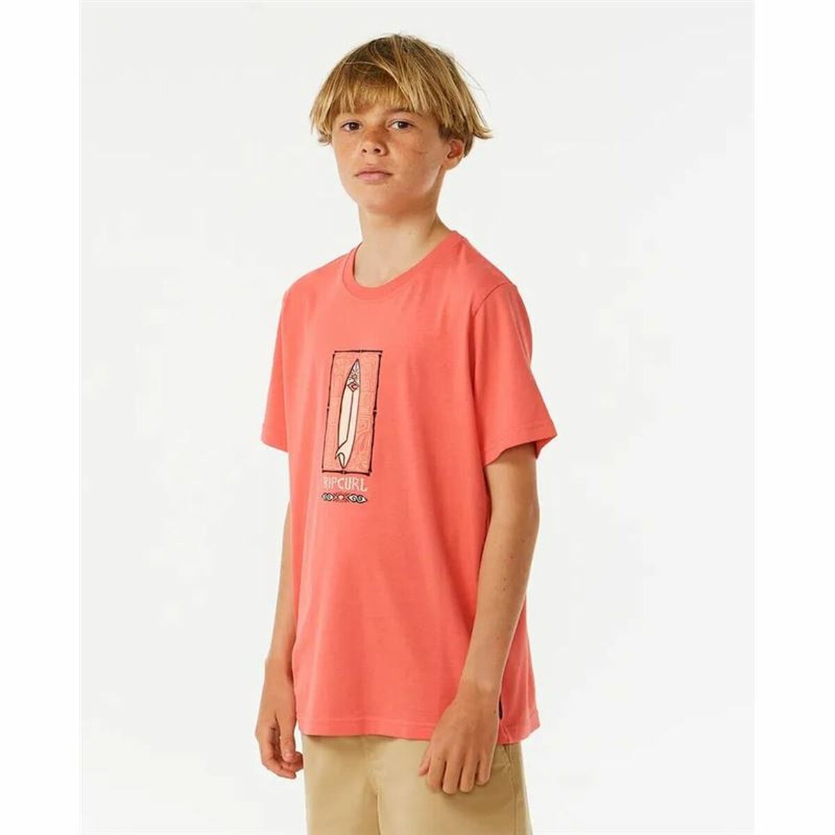 Ανδρική Μπλούζα με Κοντό Μανίκι Rip Curl Lost Island Πορτοκαλί