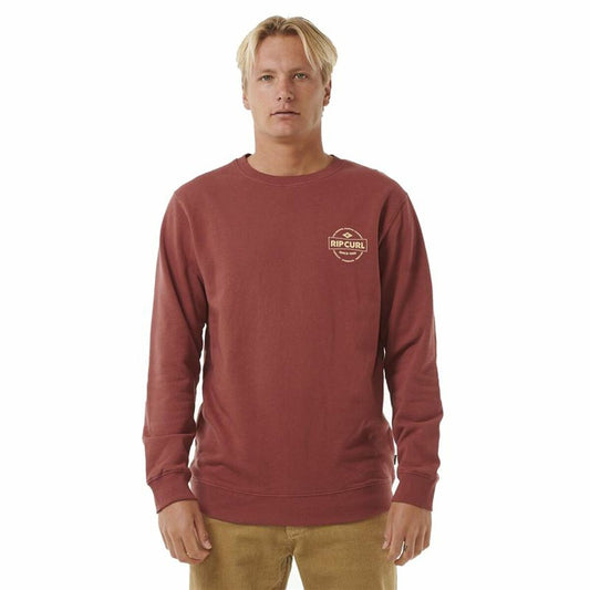 Ανδρικό Φούτερ χωρίς Κουκούλα Rip Curl Stapler Crew Καφέ