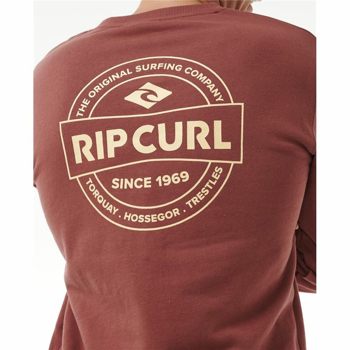Ανδρικό Φούτερ χωρίς Κουκούλα Rip Curl Stapler Crew Καφέ