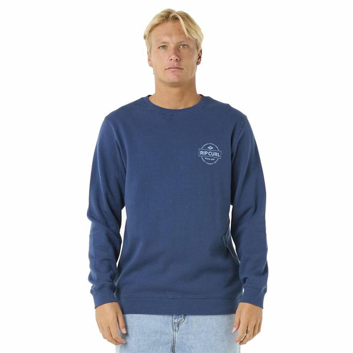 Ανδρικό Φούτερ χωρίς Κουκούλα Rip Curl Stapler Crew Μπλε