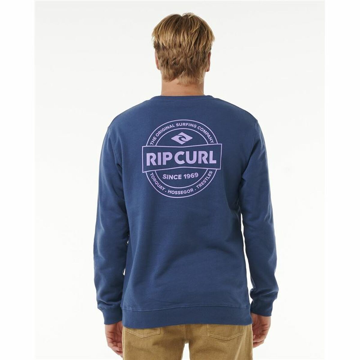 Ανδρικό Φούτερ χωρίς Κουκούλα Rip Curl Stapler Crew Μπλε