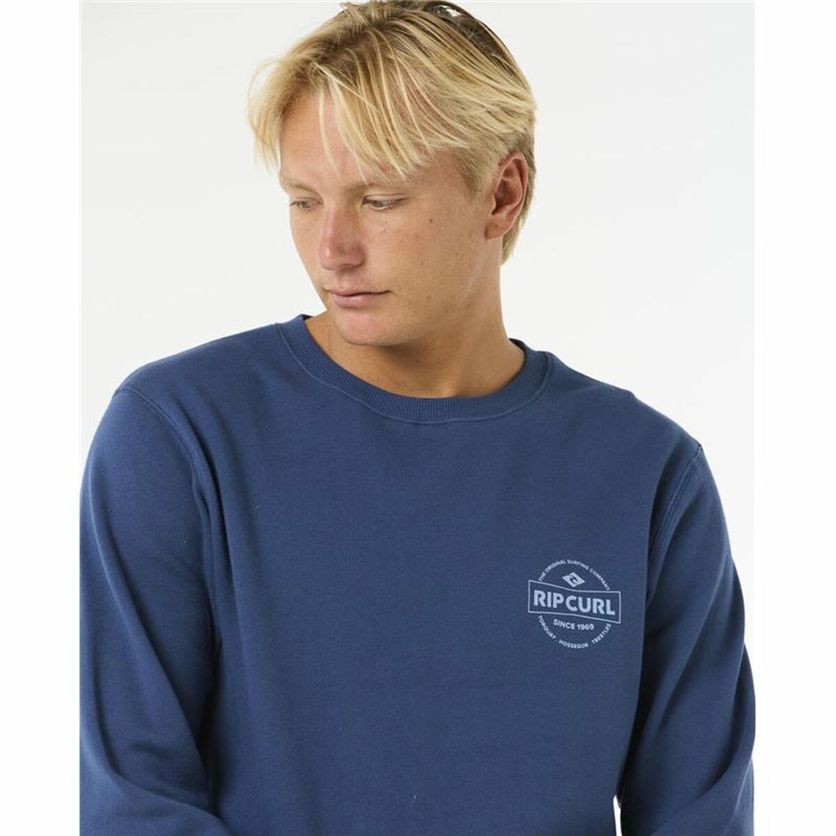 Ανδρικό Φούτερ χωρίς Κουκούλα Rip Curl Stapler Crew Μπλε