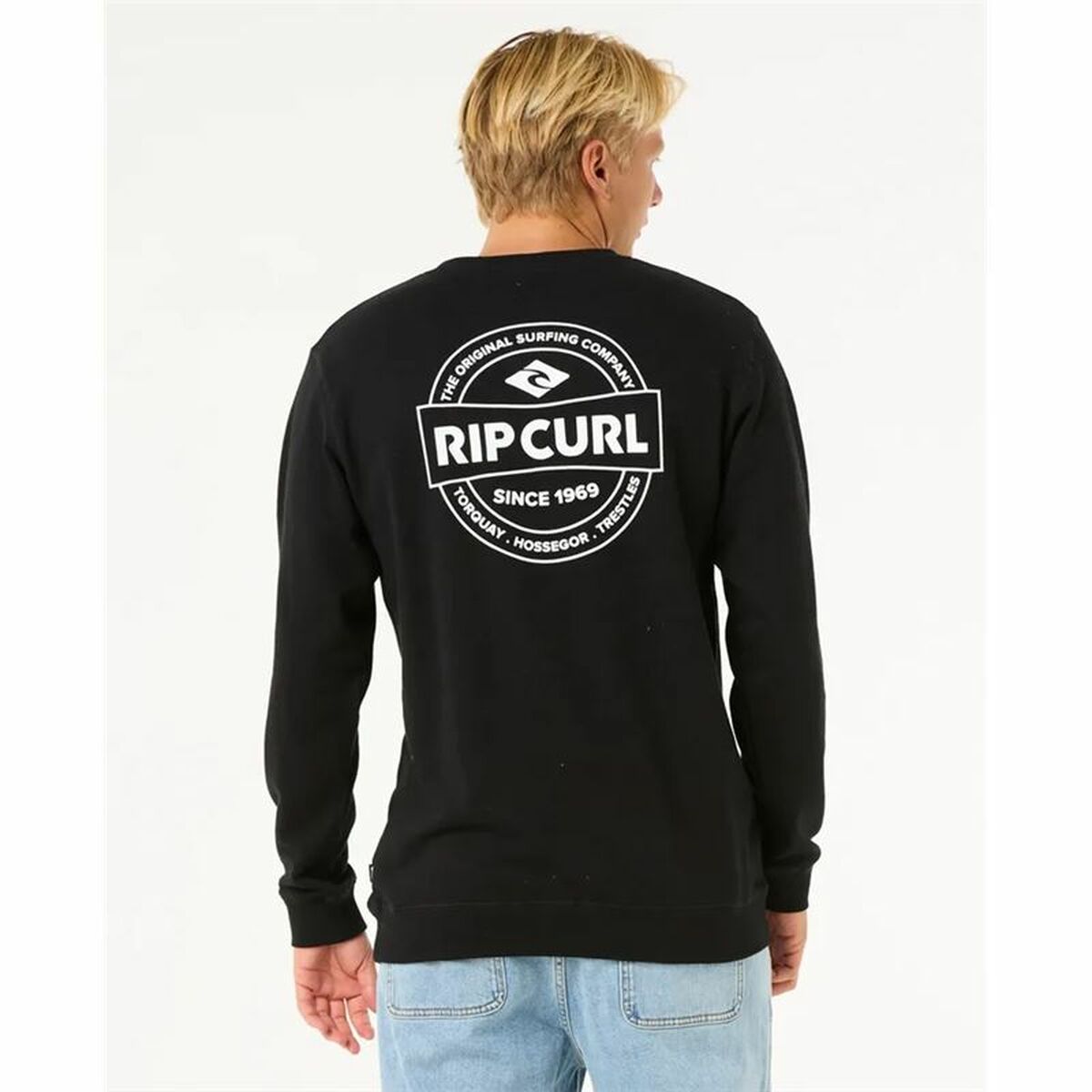 Ανδρικό Φούτερ χωρίς Κουκούλα Rip Curl Stapler Crew Μαύρο