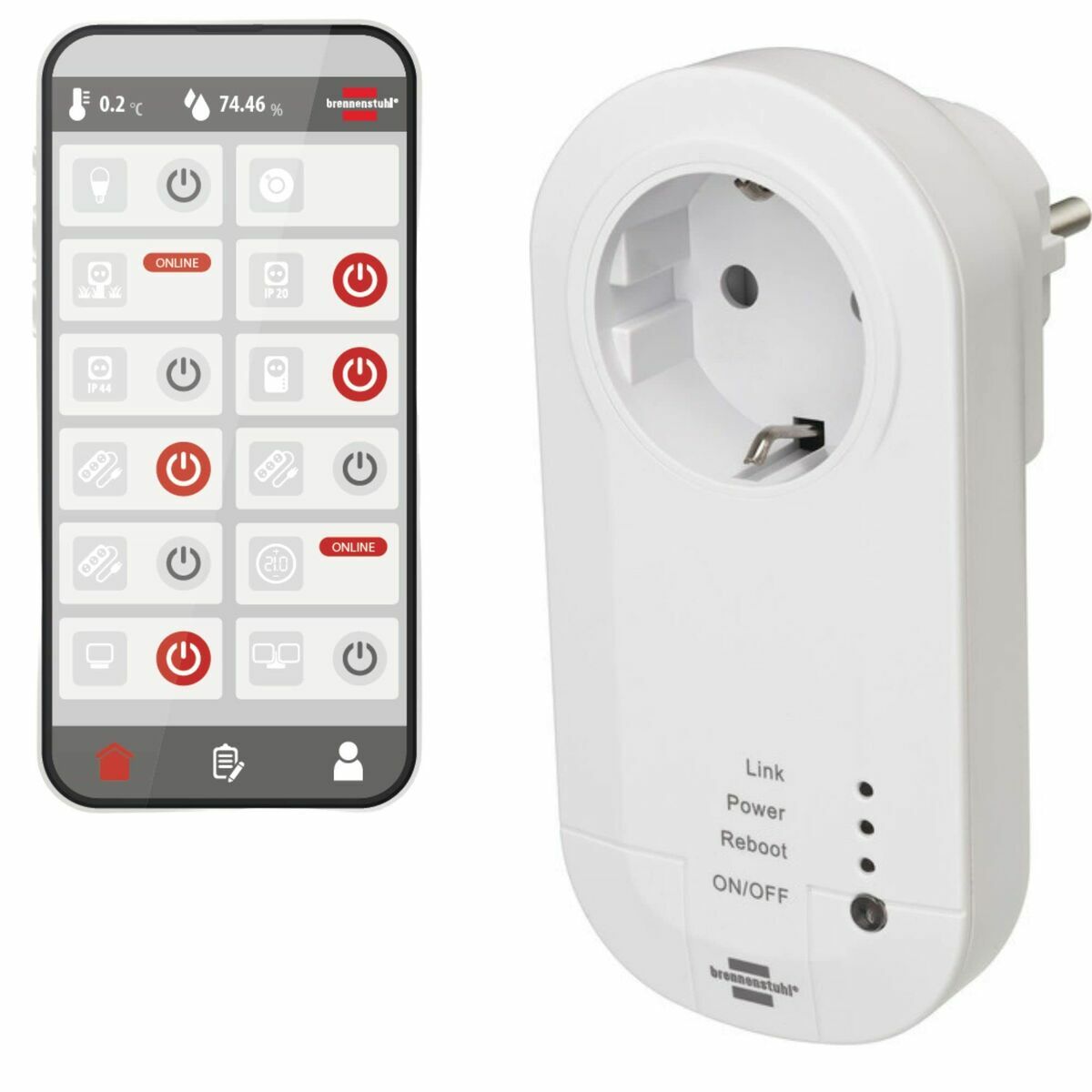 Έξυπνο Βύσμα Brennenstuhl 1294840 Wi-Fi 16 A