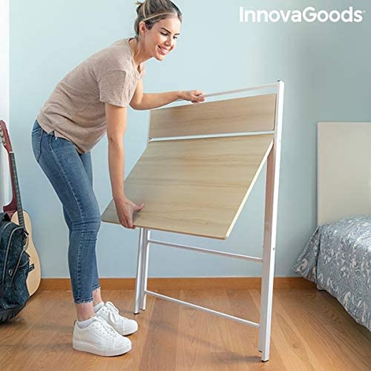 Πτυσσόμενο Γραφείο με Ράφι InnovaGoods V0103260 Ξύλο (Ανακαινισμένα C)