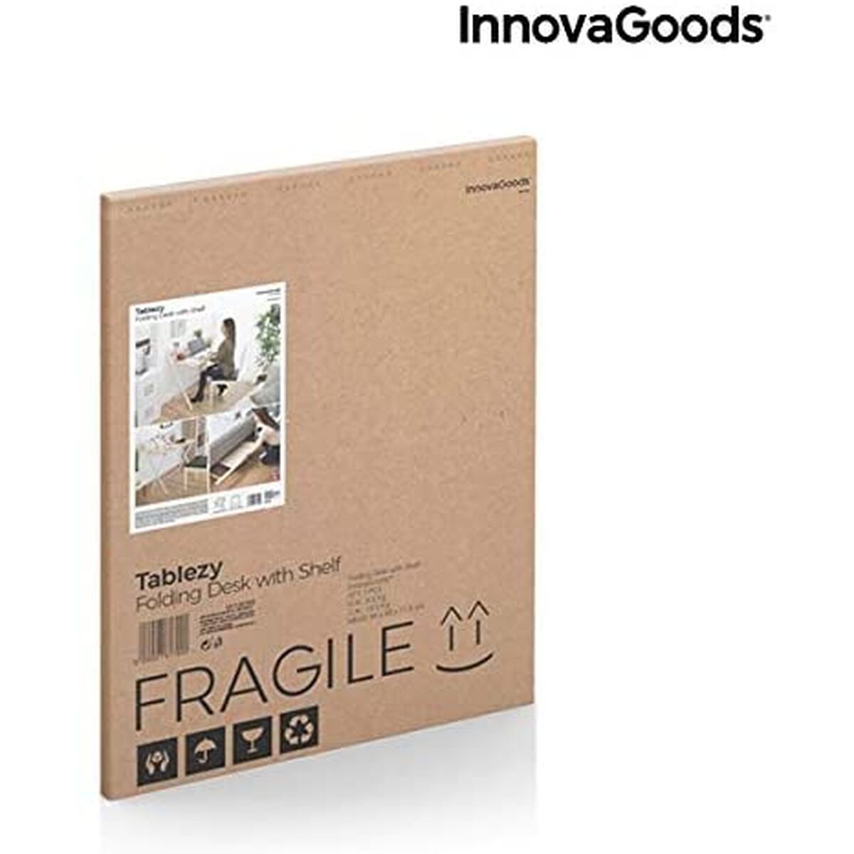 Πτυσσόμενο Γραφείο με Ράφι InnovaGoods V0103260 Ξύλο (Ανακαινισμένα C)