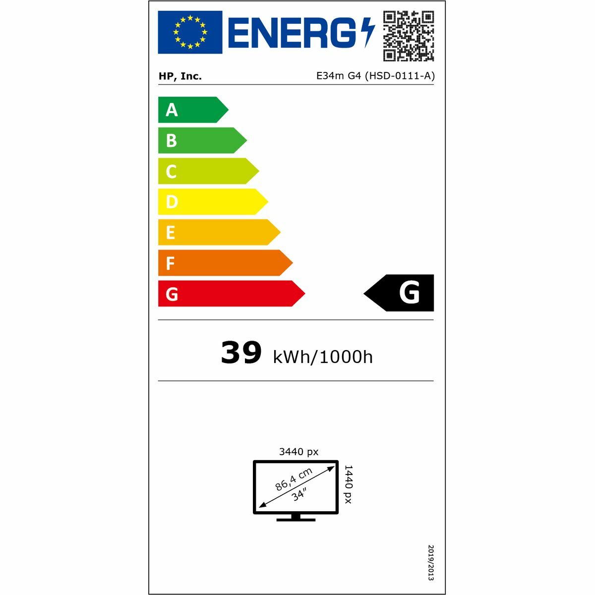 Οθόνη HP E34m G4 34" Wide Quad HD 75 Hz