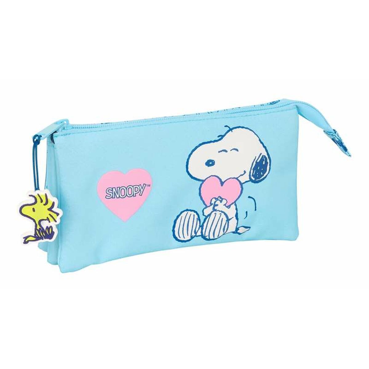 Κασετίνα Snoopy Love Ανοιχτό Μπλε 22 x 12 x 3 cm