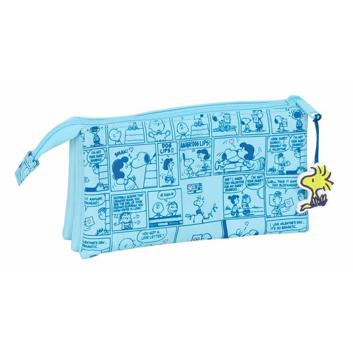 Κασετίνα Snoopy Love Ανοιχτό Μπλε 22 x 12 x 3 cm