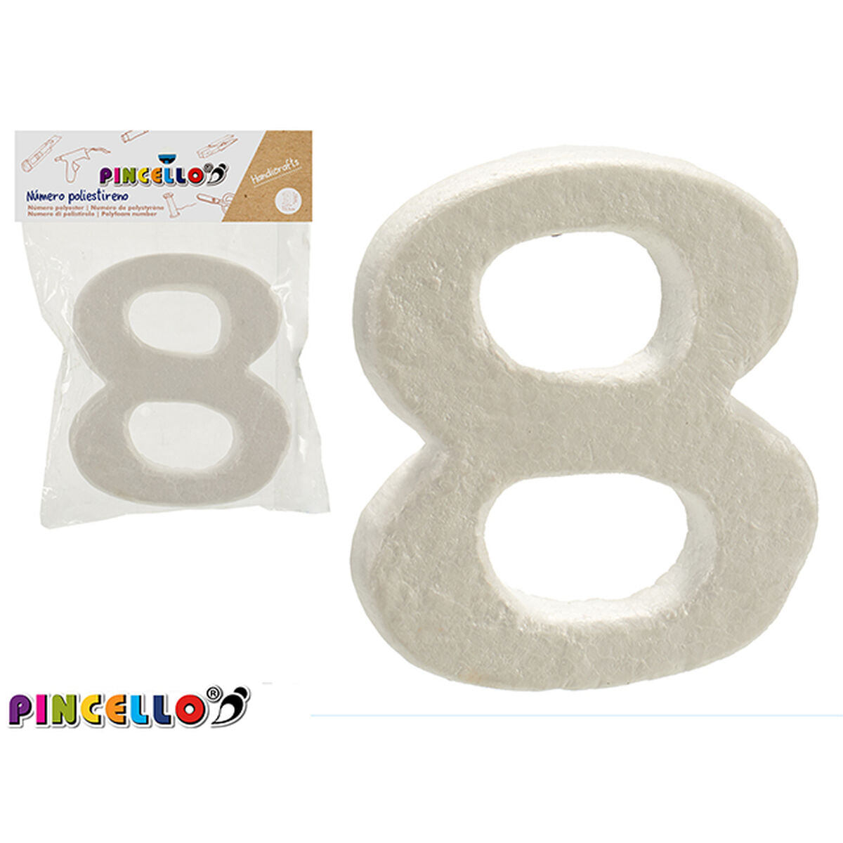 Αριθμοί Pincello AR1607070 Αριθμοί 8 πολυστερίνη (12 Μονάδες)