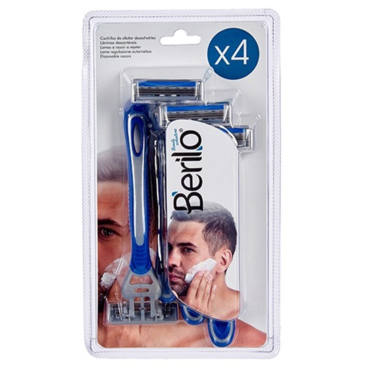 Ξυράφια Μίας Χρήσης Berilo 4 Τεμάχια (12 Μονάδες)