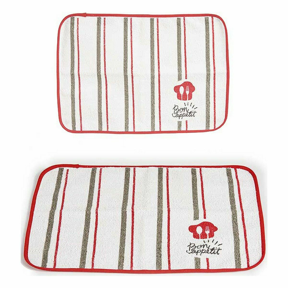 Σουπλά Kinvara Bon Appetit Λευκό Κόκκινο 33 x 0,3 x 48 cm (12 Μονάδες)