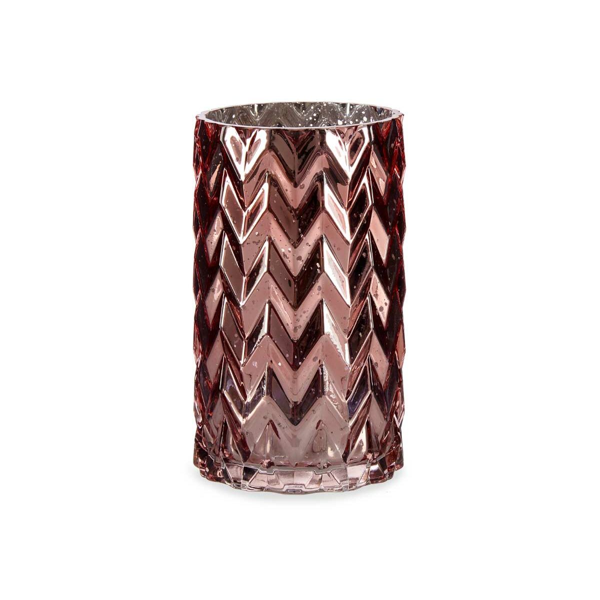 Βάζο Gift Decor Ροζ Κρυστάλλινο Σπάικ Ξυλόγλυπτο 11,3 x 19,5 x 11,3 cm (x6)