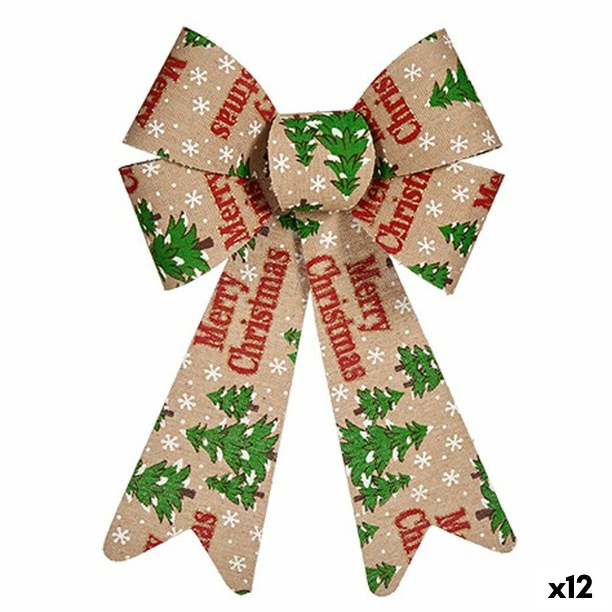 Γραβάτα Krist+ Merry Christmas Πολύχρωμο 16 x 24 x 4 cm Χριστουγεννιάτικο Στολίδι (12 Μονάδες)