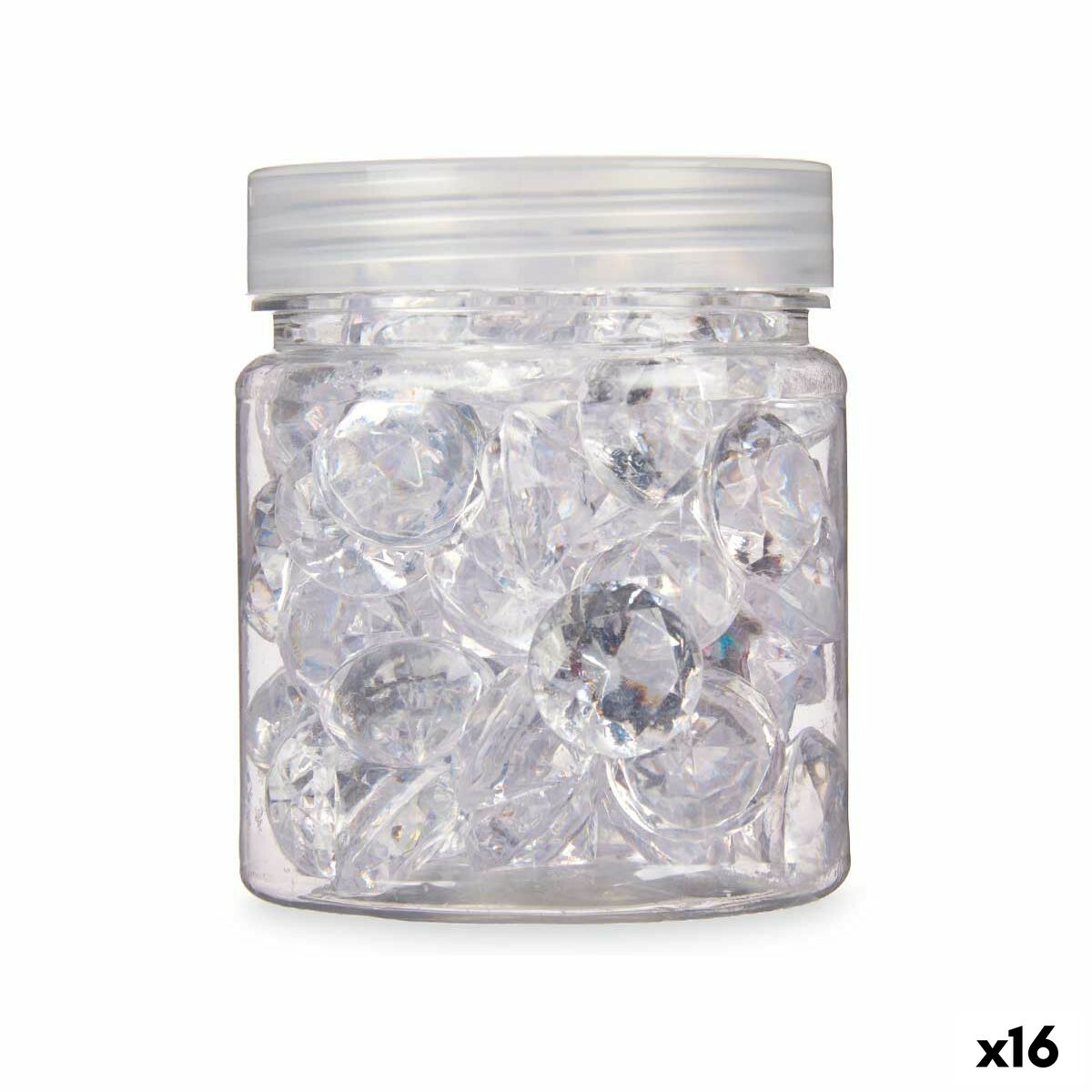 Διακοσμητικές Πέτρες Gift Decor Διαφανές 150 g Διαμάντι (16 Μονάδες)